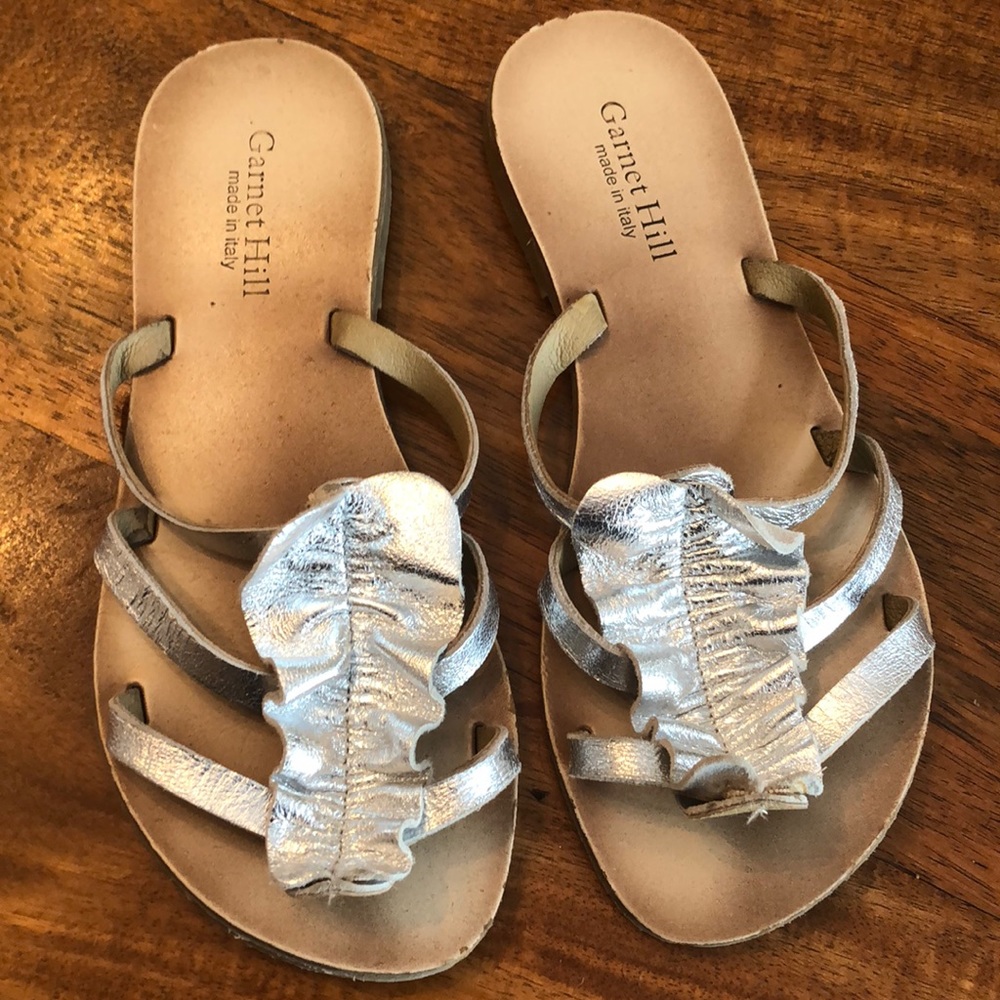 Garnett Hill Kids silver leather sandals